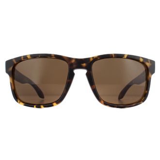 Calvin Klein rechthoek heren matte donkere schildpad bruine zonnebril