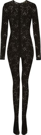 Dolce & Gabbana lace jumpsuit - women - Nylon/Elastane/Rayon - 36 - Black