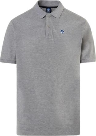 North Sails Polo Shirt met Logo Patch - Heren - Polos - Grijs - 3XL - Katoen - Tops