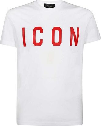 Dsquared2 DSquared2 Unisex Pictogram T-shirt Volwassenen (Wit, Rood)