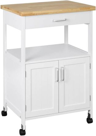 Woltu Woltu Carrello Portaoggetti Mobile Cucina Salvaspazio Carrello Con Ruote Legno