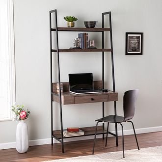 SEI Lizvan Industrial Ladder Desk With Storage