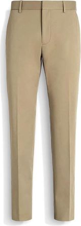Ermenegildo Zegna Lange Formele Broek - Heren - Nette broeken - Beige - XL - Katoen - Broeken
