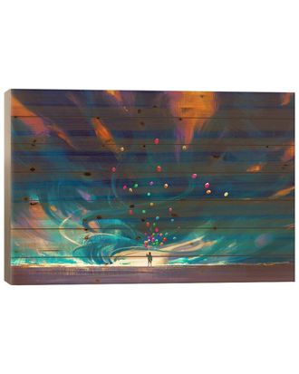 iCanvas Icanvas The Blue Tornado Wood Print By Grandfailure Wall Art