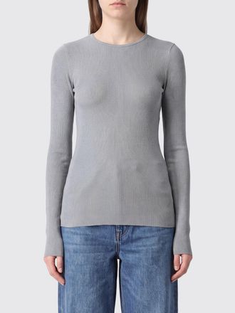 Msgm T-shirt slim fit a maniche lunghe in viscosa con scollo a girocollo