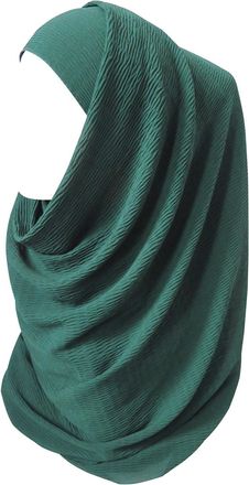 Lina & Lily Crinkled Chiffon Hijab Scarf Head Wrap (Teal Green)