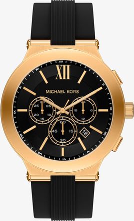 Michael Kors Oversized Billie Gold-Tone and Silicone Watch