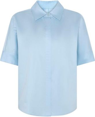 Knowledge Cotton Apparel Organic Cotton Shirt Bluse f&uuml;r Damen | blau