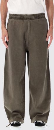 Obey Pantaloni jogging in jersey di cotone a gamba larga con coulisse