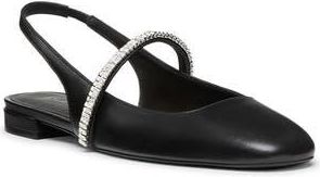 Stuart Weitzman Stefanie Slingback Flat in Black/Clear at Nordstrom Rack, Size 5.5