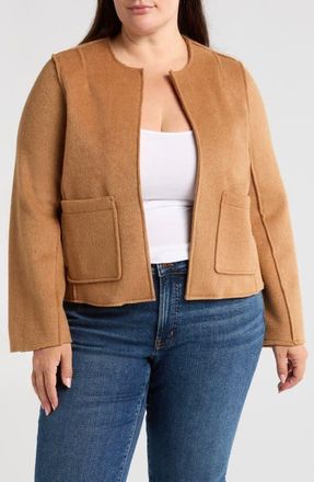 Wit & Wisdom Open Front Crop Jacket in Candy Yam at Nordstrom, Size 1X