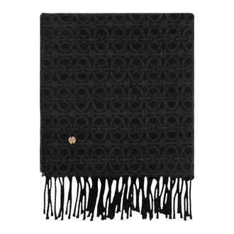 Coccinelle Sciarpa in lana vergine con monogramma - - Accessories - Donna - Nero - ONE SIZE