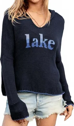 Wooden Ships Lake Hoodie Sweater In Blue