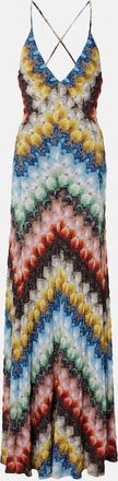 Missoni Open-back lam&eacute; maxi dress