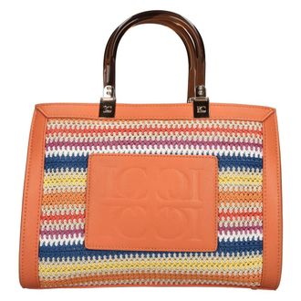 La Carrie Tassen, Dames, Veelkleurig, ONE Size, Leer, Brandicchi Tote Bag