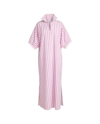 Adrienne Womens Blakely Ten Stripe Dress In Pink