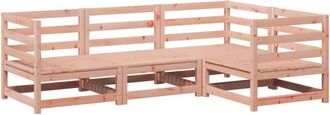 vidaXL 4 Piece Garden Sofa Set Solid Wood Douglas Fir vidaXL