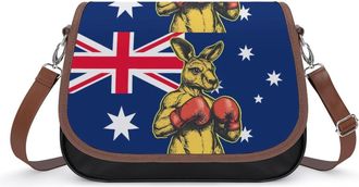 Generic Boxing Australia Flag Womens Crossbody Bag Fashion Shoulder Handbags Message Tote Bag with Adjustable Strap