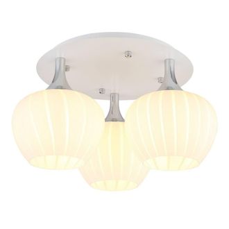 Netlighting Maxy Globe Ceiling Light White Matt Opal Glass Shade 3x E27