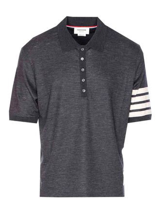 Thom Browne Grey Polo T-Shirt