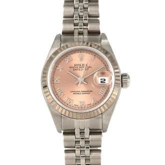 Rolex Pre-owned Datejust Roestvrij staal Witgoud - Dames - Vintage Horloges - Roze - ONE Size - Vintage