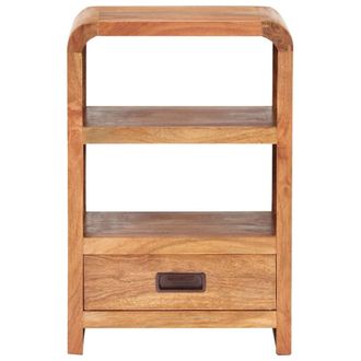 Berkfield Home Beautiful Bedside Table 40x30x60 cm Solid Acacia Wood Honey Finish in Brown | Size: 40 x 30 x 60 cm