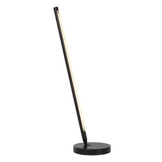 Lucide L&aacute;mpara de mesa de aluminio con 1 led integrado, negro