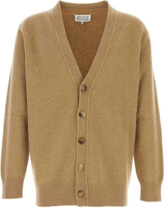 Maison Margiela Cappuccino Wollen Vest - Heren - Vesten - Bruin - M - Wol - Truien & Vesten
