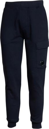 C.P. Company C.p. Company - Diagonal Raised Fleece Track Pants - Heren - Broeken - Blauw - Maat: M Fleece