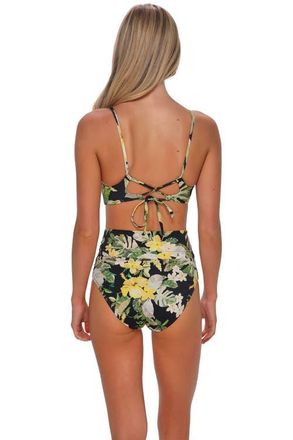 Sunsets Hannah High Waist Bikini Swim Bottoms in Night Bloom at Nordstrom, Size X-Large