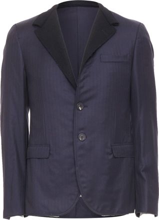 Lanvin 2014 Pinstripe Wool Peak Lapel Tuxedo Blazer