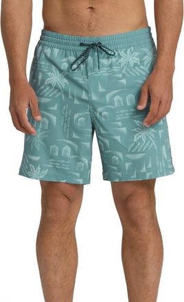 Billabong Good Times Layback Swim Trunks in Blue Fog at Nordstrom, Size Xx-Large