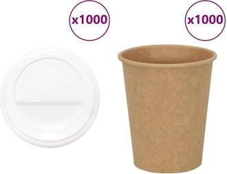 vidaXL Vasos De Caf&eacute; De Papel Con Tapa 1000 Uds 8oz 200ml Vidaxl