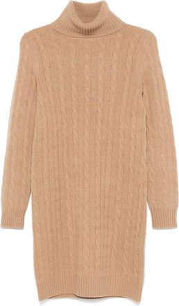 Polo Ralph Lauren cable-knit mini dress - women - Cashmere/Wool - M - Neutrals