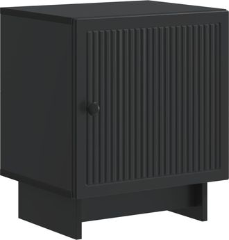 vidaXL Armario De Noche Negro 43 X 34,5 X 50 Cm Madera De Ingenier&iacute;a Vidaxl