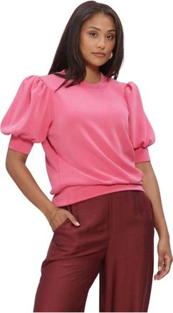 Minus Hoodies & sweatvesten, Dames, Roze, XL, Linnen, Mslevina T-shirt