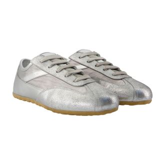 Alexander McQueen Womens Ec1 Sneaker Silver Calfskin