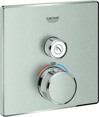 GROHE Termostato Grohtherm Smartcontrol Angular, 1 V&aacute;lvula De Cierre Supersteel