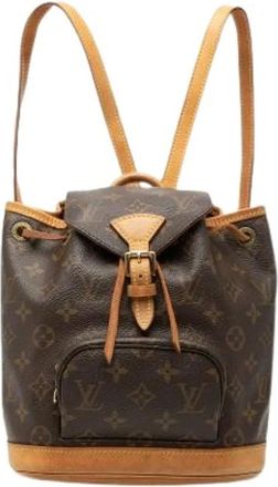 Louis Vuitton Pre-owned Backpacks, female, Brown, Size: ONE SIZE Pre-owned Mini Montsouris Backpack