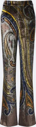 Etro Paisley velvet flared pants
