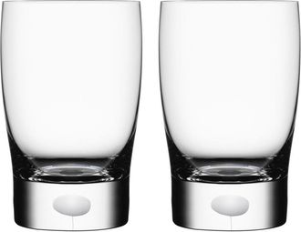 Orrefors Set Of 2 Intermezzo Satin Juice Tumblers