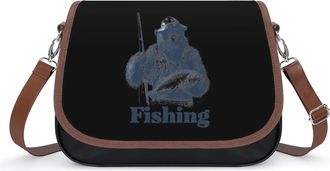 Generic Bigfoot Fishing Fashion Womens Crossbody Bags Novelty Handbag Shoulder Bag Purse