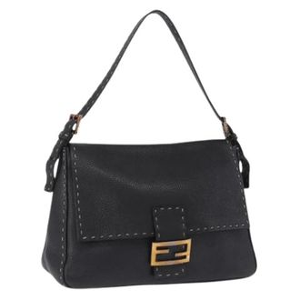 Fendi Pre-owned Vintage Schoudertas - Dames - Pre-owned - Zwart - Maat: ONE Size Leer