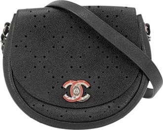 Chanel Pre-owned Vintage Shoulder Bag - Dames - Vintage Schoudertas - Zwart - ONE Size - Leer - Vintage