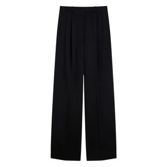 Givenchy Pantalones de Pinzas Dobles - Trousers - Mujer - Negro - S