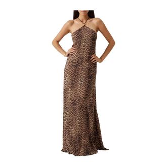 Melissa Odabash Maxi Dresses, female, Brown, Size: M Cheetah Spotted Dress