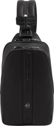 Piquadro Convertibele Leren Sling Bag voor i Pad mini - Heren - Schoudertassen - Zwart - ONE Size - Leer - Tassen