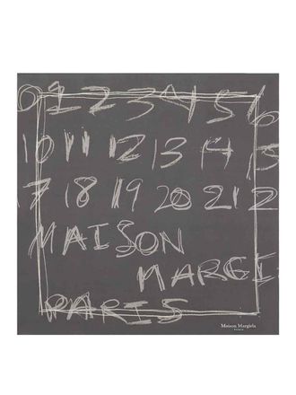 Maison Margiela Grey Square Silk Scarf