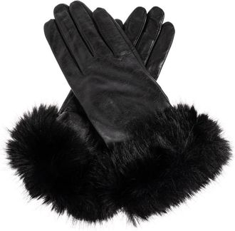 By Malene Birger Genna handschoenen - Dames - Handschoenen - Zwart - M - Leer - Accessoires