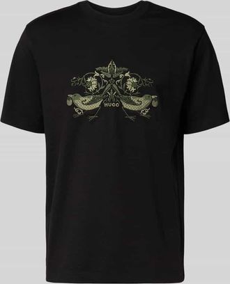 HUGO BOSS Comfort Fit T-Shirt aus reiner Baumwolle in Black, Größe L